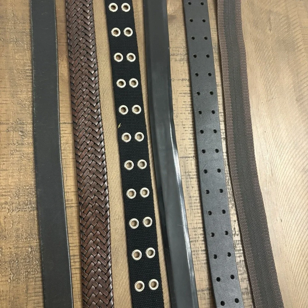 Men's Leather Belts Lot Of 6, Coach Nike